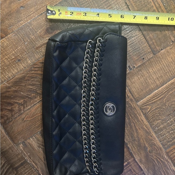 Bebe Black Jenny Leather Quilted Clutch Handbag 
Silver Hardware - Picture 10 of 10